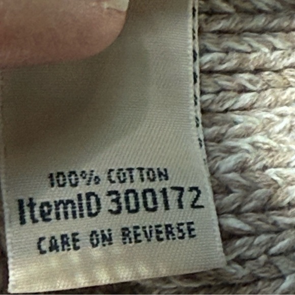 L.L. Bean Cream and Brown Crew Neck Sweater Women’s Small - Picture 3 of 11